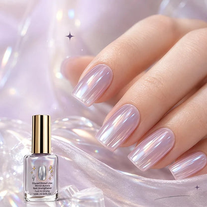 📢📢Last Day: 60% OFF🔥⏰Lilac Glossy Mirror Nail Strengthener