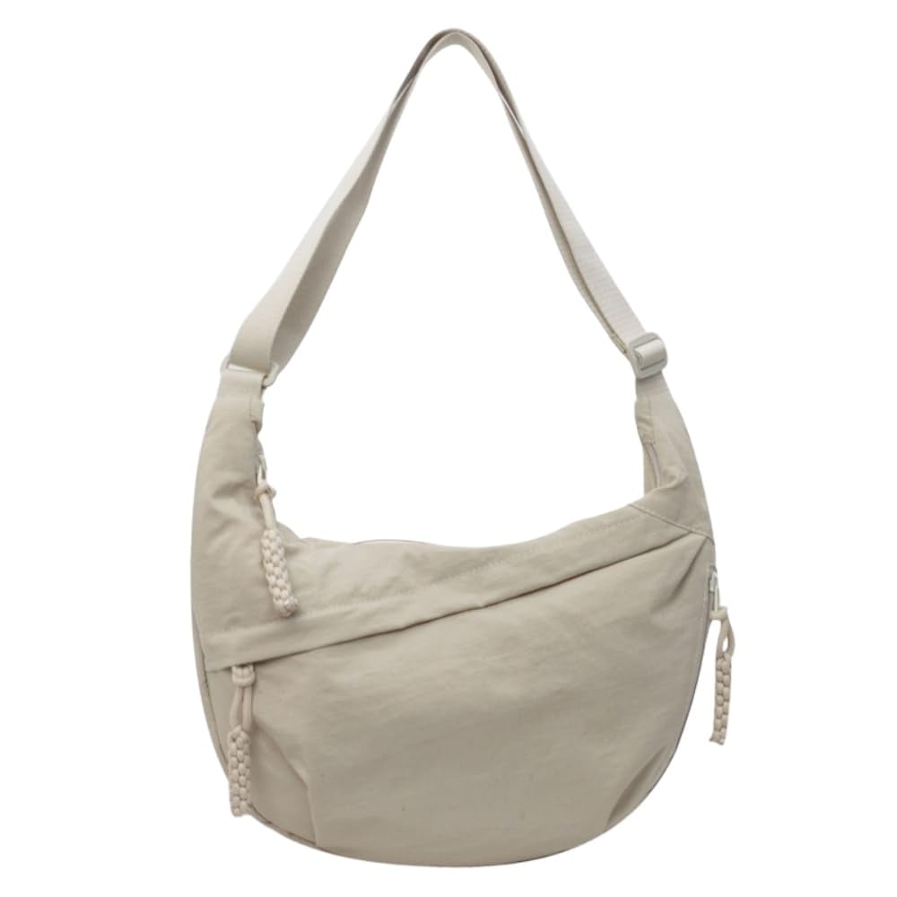 🏆5k sold this week!🔥Designer Direct Sales👜Women's Fashion Plain Color Nylon Crossbody Hobo Bag