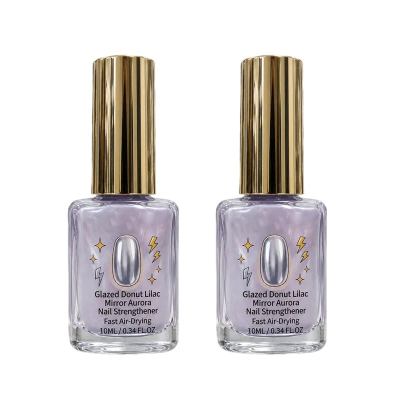 📢📢Last Day: 60% OFF🔥⏰Lilac Glossy Mirror Nail Strengthener