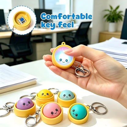 🔥 LAST DAY 49% OFF🔥 Cute Dumpling Pressable Fidget Keychain - touch sensing light