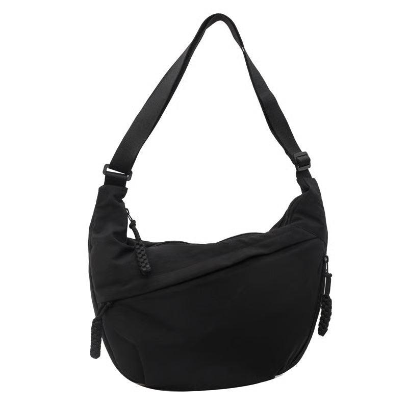 🏆5k sold this week!🔥Designer Direct Sales👜Women's Fashion Plain Color Nylon Crossbody Hobo Bag