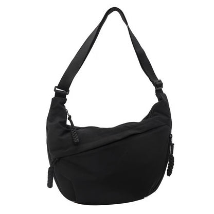 🏆5k sold this week!🔥Designer Direct Sales👜Women's Fashion Plain Color Nylon Crossbody Hobo Bag