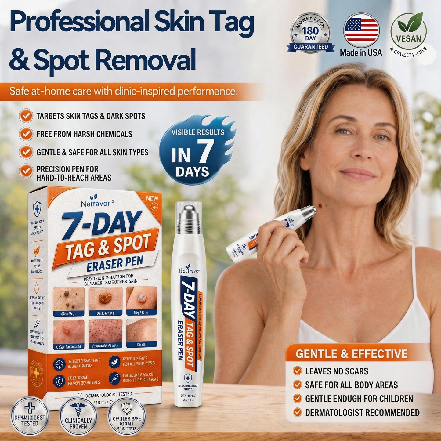 𝐏𝐡𝐚𝐫𝐦𝐚𝐜𝐢𝐬𝐭 𝐑𝐞𝐜𝐨𝐦𝐦𝐞𝐧𝐝𝐞𝐝 🌿🌿Natravor® 7-𝐷𝑎𝑦 𝗧𝐚𝐠 & 𝗦𝗽𝐨𝐭 𝐄𝐫𝒂𝒔𝒆𝒓🪄(Zero 𝐏𝐚𝐢𝐧, Zero 𝐒𝐜𝐚𝒓𝒔 Rollerball)👩‍⚕️