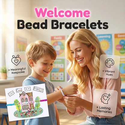 🔥Last Day 50% OFF - ✨🌈Pack of 25 Welcome BeadBracelets - StrengthenClassroom Friendship & SpreadWarm Kindness!