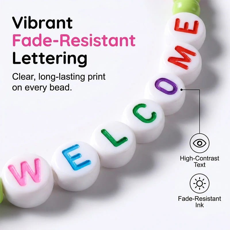 🔥Last Day 50% OFF - ✨🌈Pack of 25 Welcome BeadBracelets - StrengthenClassroom Friendship & SpreadWarm Kindness!