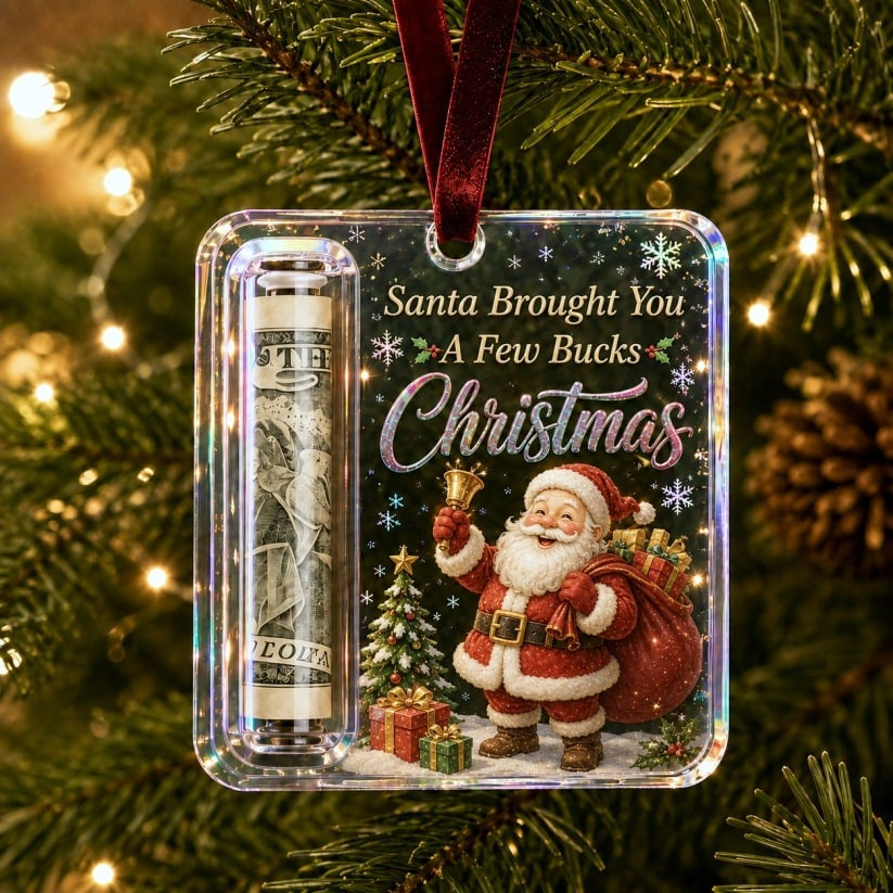 LAST DAY 50% OFF - 🎄Christmas Cash Gift Ornament- Make Cash Feel Like A Real Christmas Gift💵
