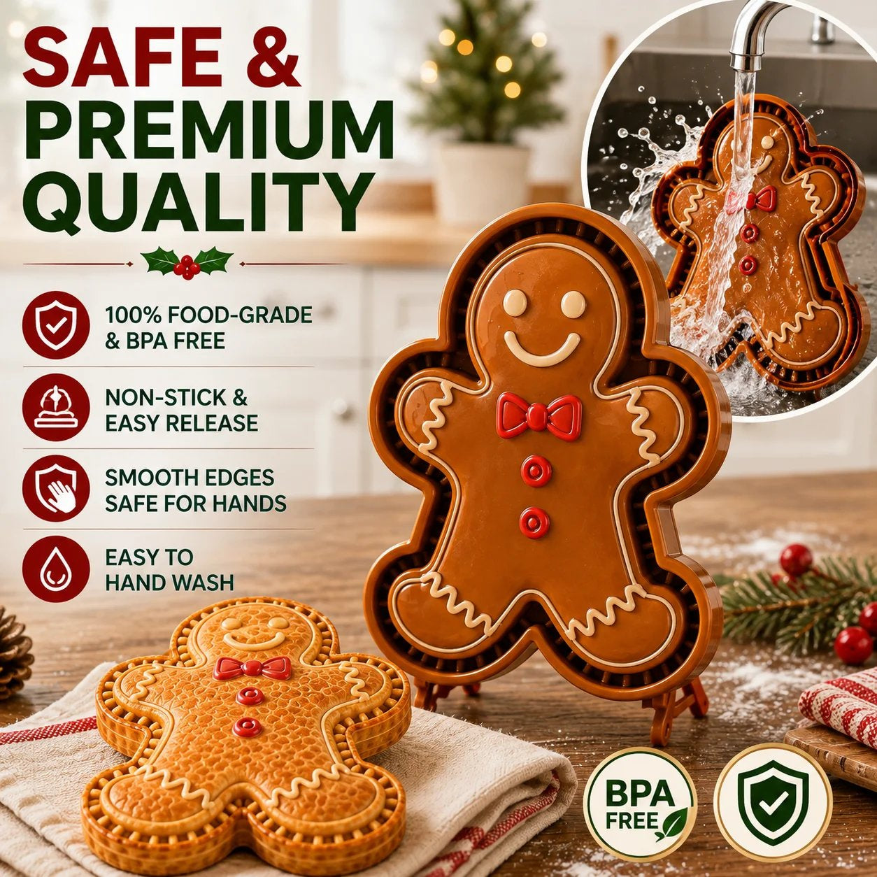 🎄LAST DAY SALE Only $13.99!!🍪Christmas Baking Moulds – 9Festive Designs 🎄