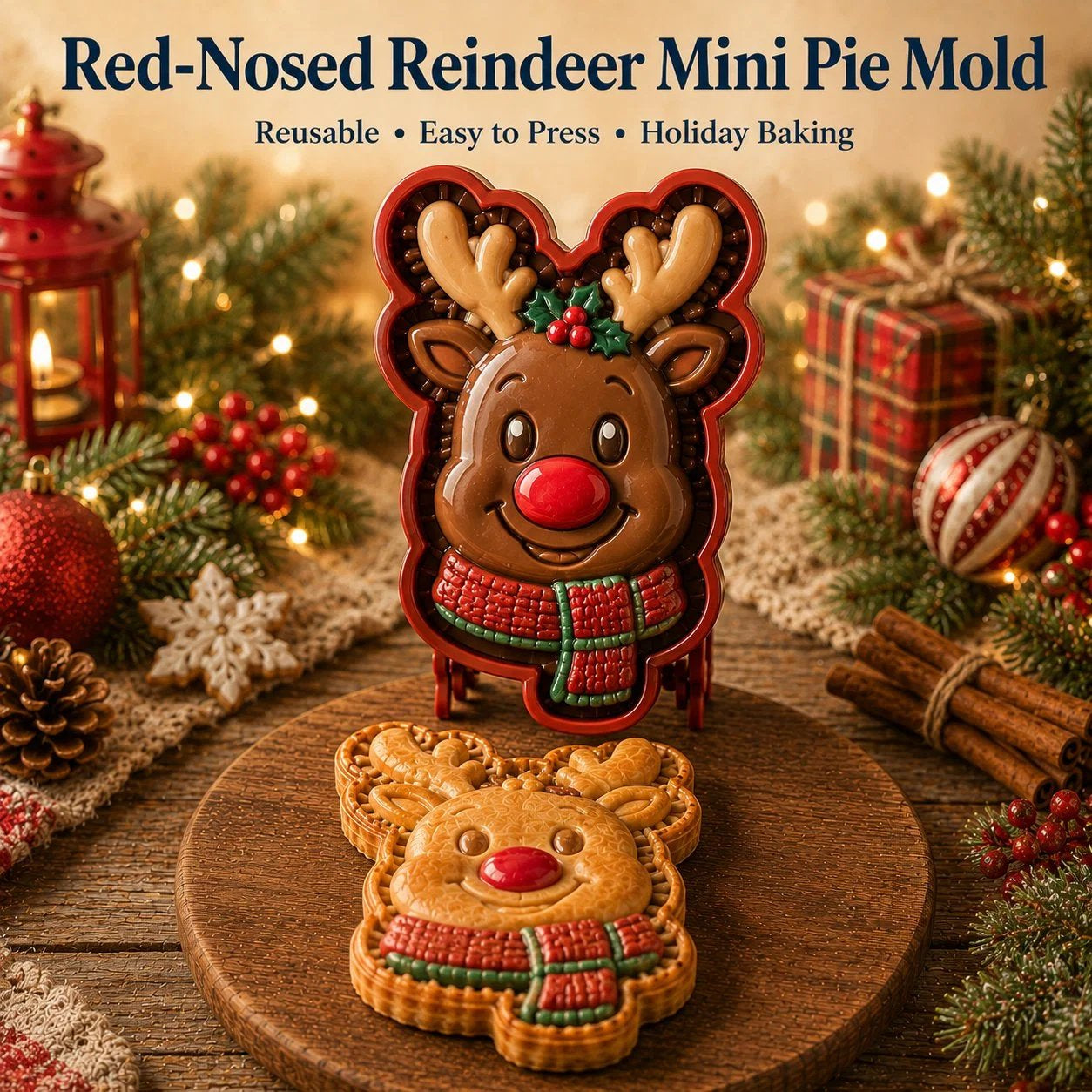 🎄LAST DAY SALE Only $13.99!!🍪Christmas Baking Moulds – 9Festive Designs 🎄