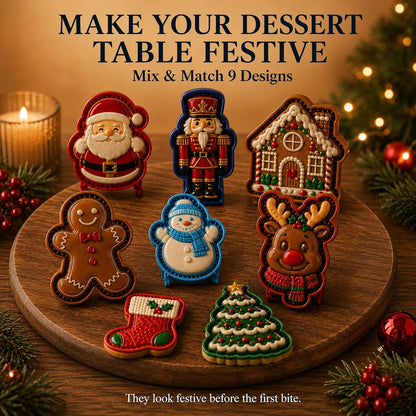 🎄LAST DAY SALE Only $13.99!!🍪Christmas Baking Moulds – 9Festive Designs 🎄