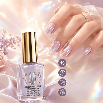 📢📢Last Day: 60% OFF🔥⏰Lilac Glossy Mirror Nail Strengthener