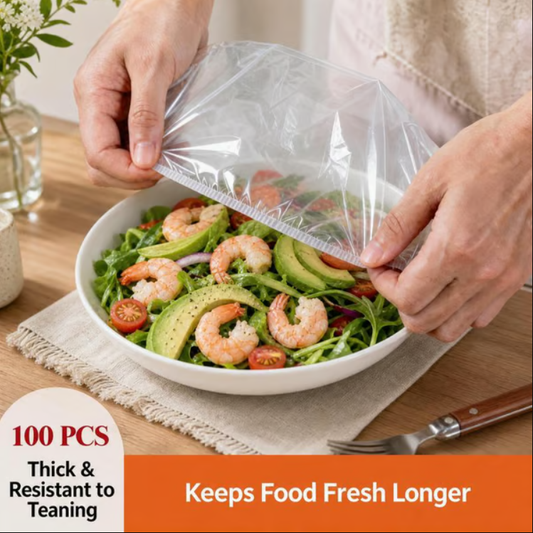 🔥LAST DAY SALE 49% OFF-100Pcs Medium Reusable Elastic Plastic Bowl Covers - Kitchen Bread Proofing,