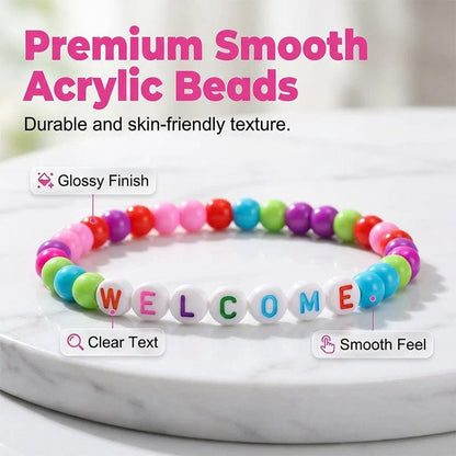 🔥Last Day 50% OFF - ✨🌈Pack of 25 Welcome BeadBracelets - StrengthenClassroom Friendship & SpreadWarm Kindness!