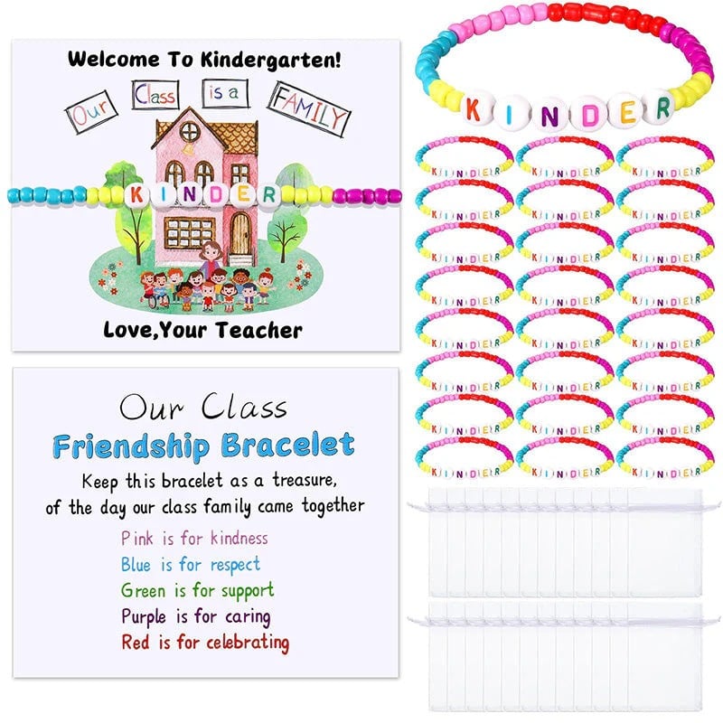 🔥Last Day 50% OFF - ✨🌈Pack of 25 Welcome BeadBracelets - StrengthenClassroom Friendship & SpreadWarm Kindness!